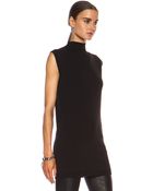 Rick Owens Sleeveless Turtleneck Wool Sweater - Lyst