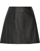T By Alexander Wang Leather Mini Skirt - Lyst