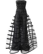 Oscar de la Renta Strapless Ball Gown - Lyst