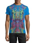 Just Cavalli Crewneck Graphic Print Tee - Lyst