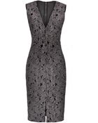 Alice + Olivia Baylee V-Neck Dress - Lyst