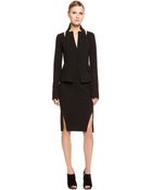 Donna Karan New York Long Sleeve Jacket With Slashed Shoulders - Lyst