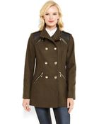 Vince Camuto Double-Breasted Military Coat - Lyst