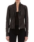 Rick Owens Leather Jacket - Lyst