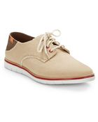 7 For All Mankind Erin Canvas Leather-Back Oxford Shoes - Lyst