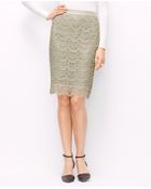 Ann Taylor Petite Patina Lace Pencil Skirt - Lyst