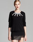 Alice + Olivia Alice Olivia Sweater Intarsia Legs Boxy - Lyst