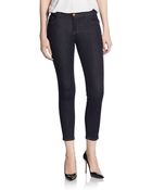 J Brand Mid-Rise Skinny Capri Jeans - Lyst