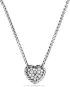 David Yurman Heart Pendant Necklace With Diamonds - Lyst