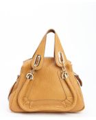 Chloé Orange Leather 'Paraty' Small Convertible Top Handle Bag - Lyst