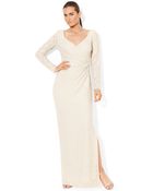 Lauren by Ralph Lauren Long Sleeve Sequined Gown - Lyst