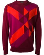 John Smedley Intarsia Knit Sweater - Lyst