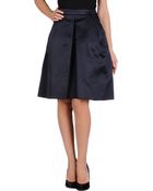 Jil Sander Navy Knee Length Skirt - Lyst