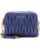 Miu Miu Matelassé Leather Shoulder Bag - Lyst