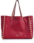 Valentino Studded Tote - Lyst
