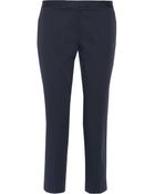 Theory Cropped Stretch-Cotton Straight-Leg Pants - Lyst