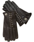 Michael Kors Michael Leather Astor Studded Gloves - Lyst