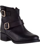 Steve Madden Tiarra Short Boot Black Leather - Lyst