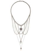 Topshop Chain Drape Coin Necklace - Lyst