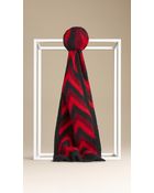 Burberry Zigzag Stripe Cashmere Scarf - Lyst