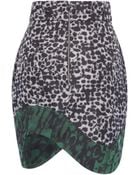 Antonio Berardi Leopard Camouflage Mini Skirt - Lyst