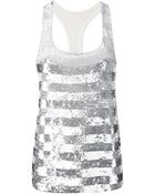 Ashish Sequin Striped Tank - Lyst