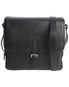 Prada Black Saffiano Leather Messenger Bag - Lyst