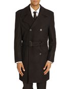 MELINDAGLOSS Navy Blue Cashmere And Wool Classic Coat - Lyst