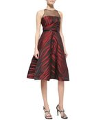 Pamella Roland Sleeveless Animal-Print Midi Dress - Lyst
