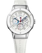 Tommy Hilfiger Womens Sport White Silicone Strap 39mm - Lyst