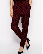 Ganni Pants In Leopard Print - Lyst