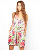 Cheap Monday Printed Playsuit - Lyst