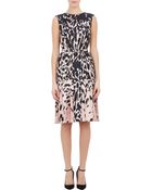 J. Mendel Animal-Print Drop-Waist Dress - Lyst