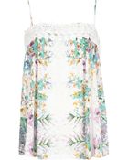 River Island White Floral Print Babydoll Cami Top - Lyst