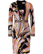 Emilio Pucci Printed Jersey Dress - Lyst