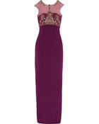 Notte By Marchesa Embellished Silk-Crepe Gown - Lyst