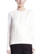 Kenzo Cable Sweater With Sequins - Lyst