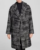 DKNY Oversize Houndstooth Coat - Lyst
