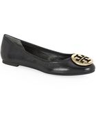 Tory Burch Reva Leather Ballet Flat - Lyst