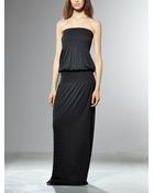 Patrizia Pepe Long Viscose Stretch Dress - Lyst