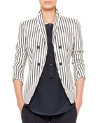 Akris Punto Striped Double-breasted Blazer - Lyst