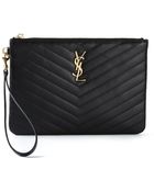 Saint Laurent 'Monogramme' Clutch - Lyst