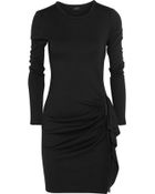 Joseph Ruffled Wool-Blend Jersey Dress - Lyst