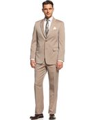 Jones New York Suit Tan Herringbone - Lyst
