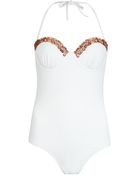 Ted Baker Embellished Detail Swimsuit - Lyst
