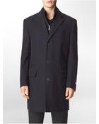 Calvin Klein Wool Blend Topcoat - Lyst