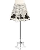 Jessica Simpson Lace Overlay A-Line Skirt - Lyst