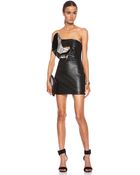 Anthony Vaccarello Leather Bustier Dress - Lyst