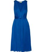 Issa Gathered Silk-Jersey Dress - Lyst