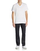 Lucky Brand V-Neck Cotton Tee/Set Of 3 - Lyst
